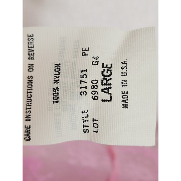 Vintage 70s 80s Gilligan O Malley Bodysuit One Piece Slip Romper Teddy Pink Lace - Picture 7 of 7